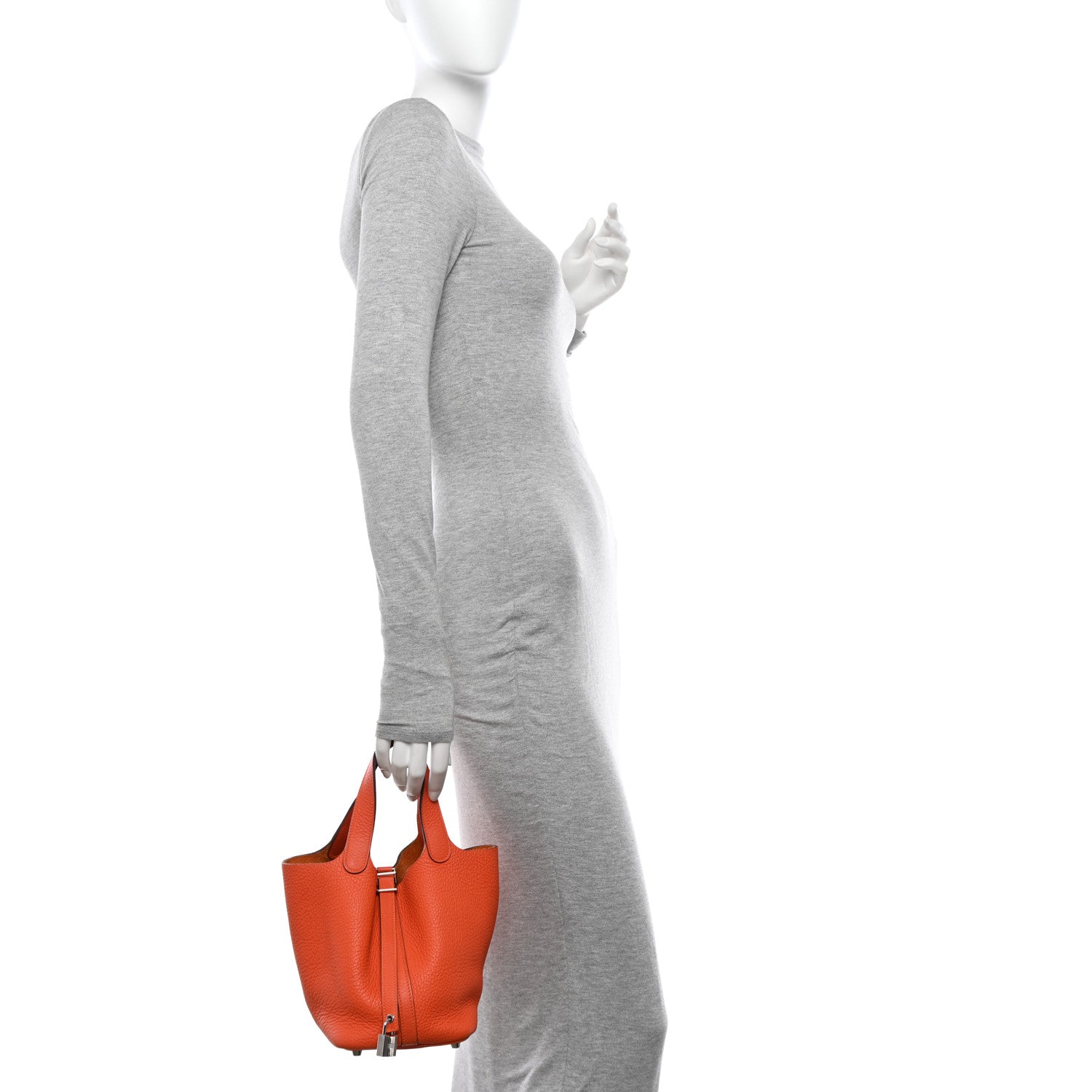 Hermes Taurillon Clemence Picotin Lock 18 PM Orange 2 of 10