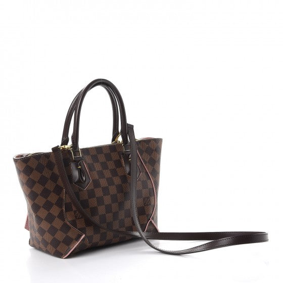 Damier Ebene Caissa Tote PM Rose Ballerine