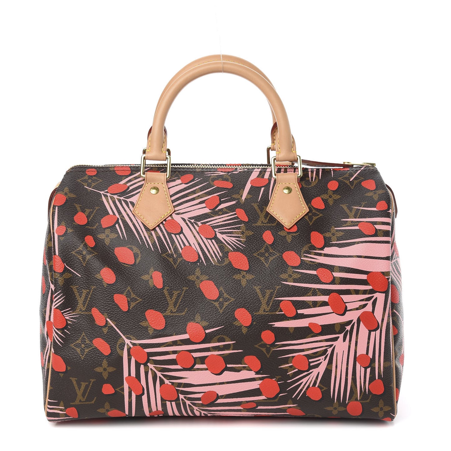 Monogram Jungle Dots Speedy 30 Sugar Pink Poppy