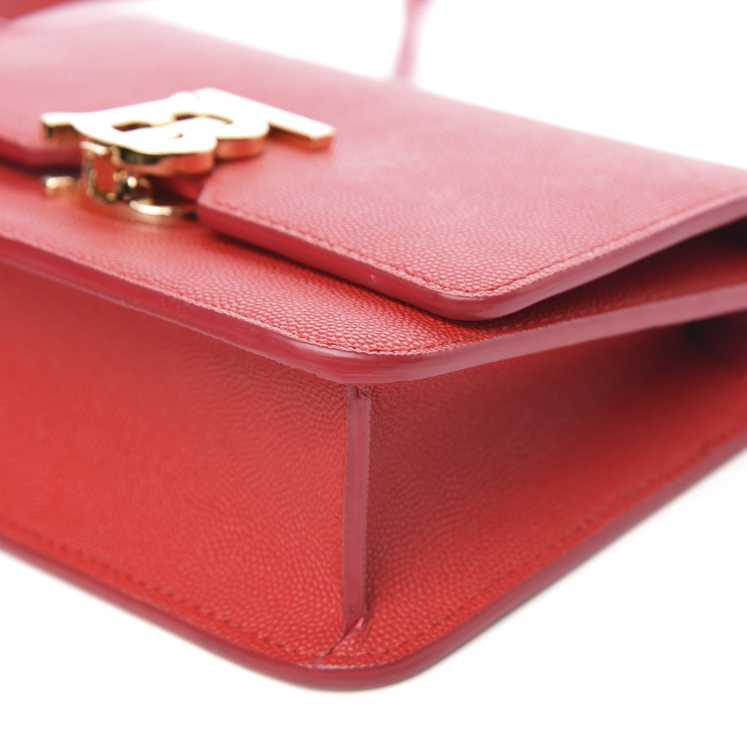 Burberry Grainy Calfskin Small TB Bag Bright Red 8 of 9