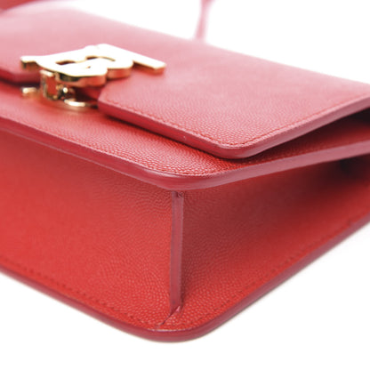 Burberry Grainy Calfskin Small TB Bag Bright Red 8 of 9