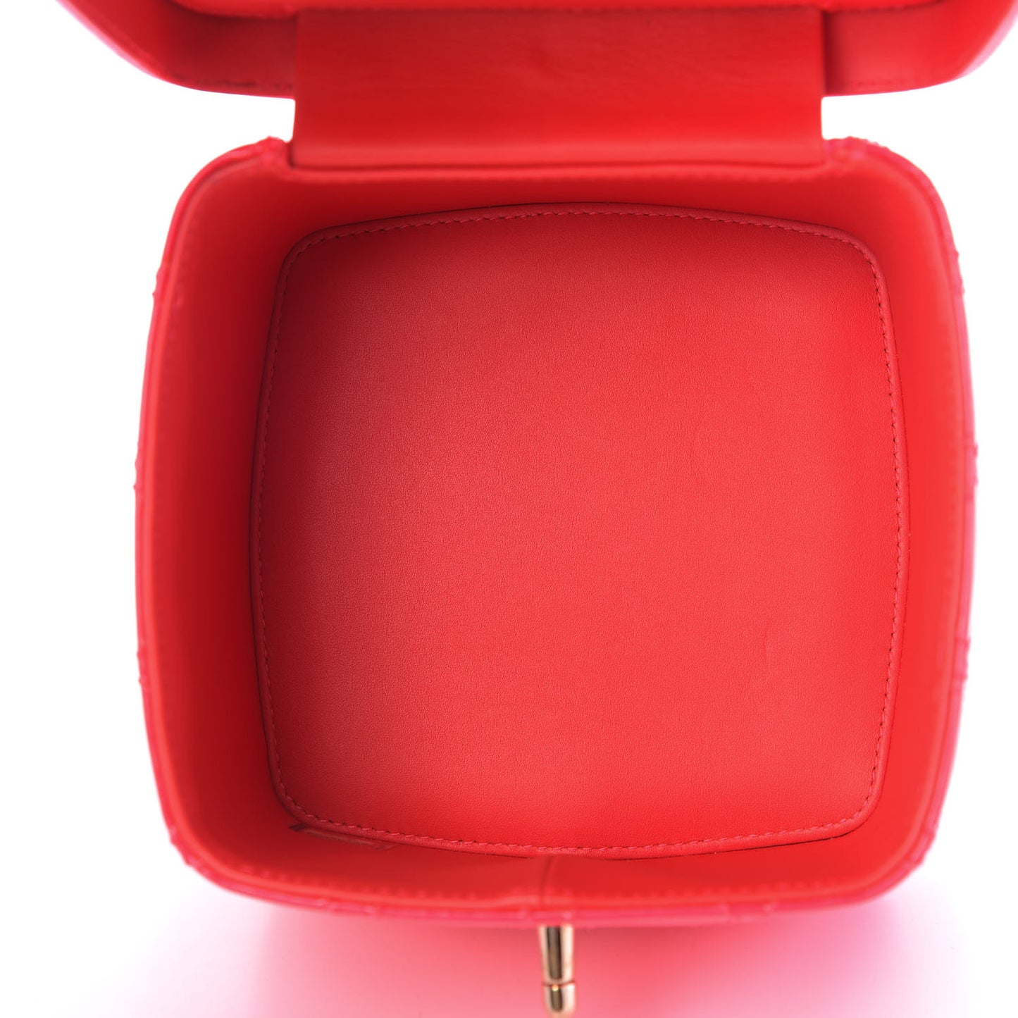 Patent Calfskin Minaudiere Vanity Case Pink