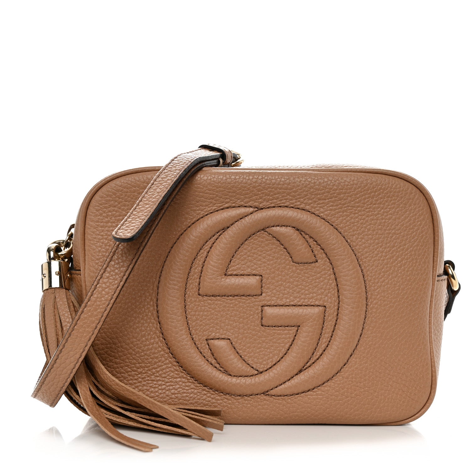 Gucci Pebbled Calfskin Small Soho Disco Bag Camelia 1 of 10