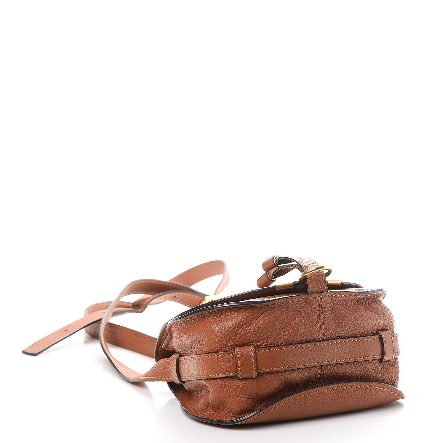 Chloe Calfskin Mini Marcie Round Crossbody Bag Tan 4 of 12