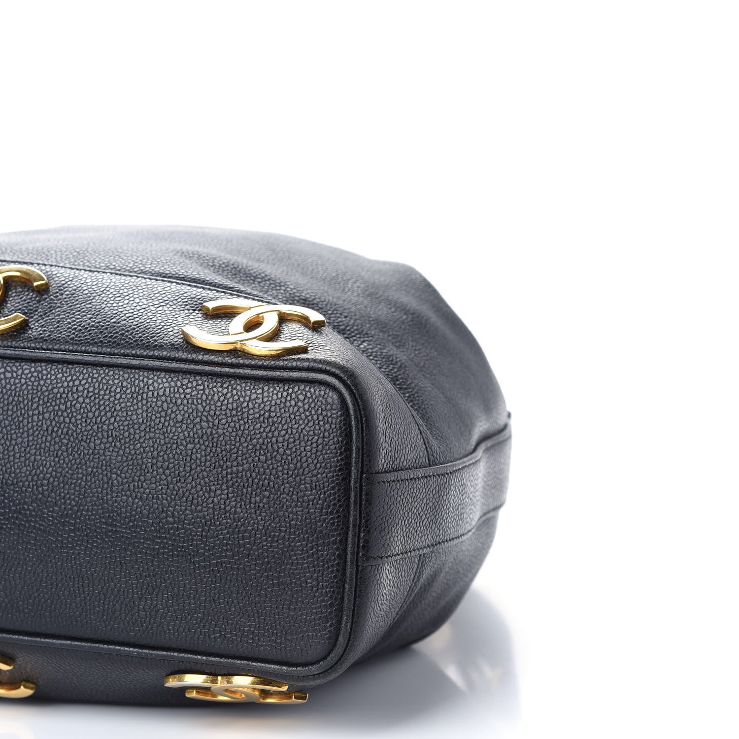 Chanel Caviar CC Drawstring Shoulder Bag Black 9 of 11