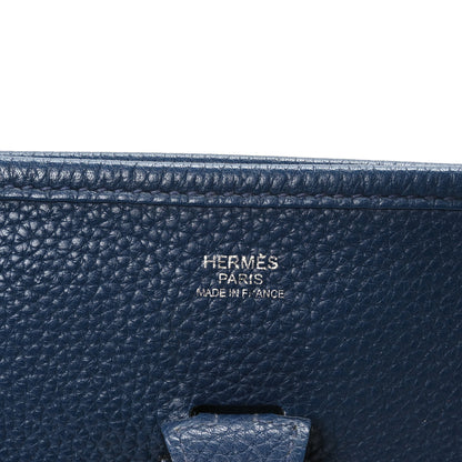 Hermes Taurillon Clemence EVELYNE III PM  Bleu Agate 4 of 8