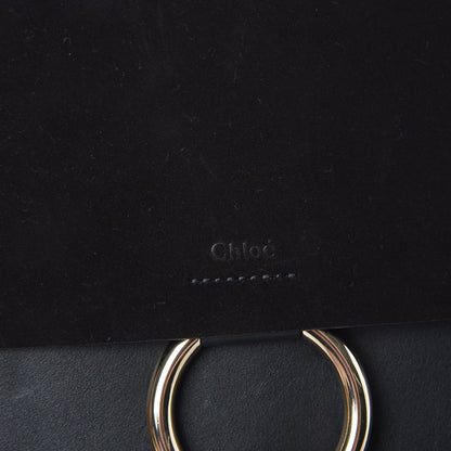 Chloe Suede Calfskin Medium Faye Shoulder Bag Black 6 of 8