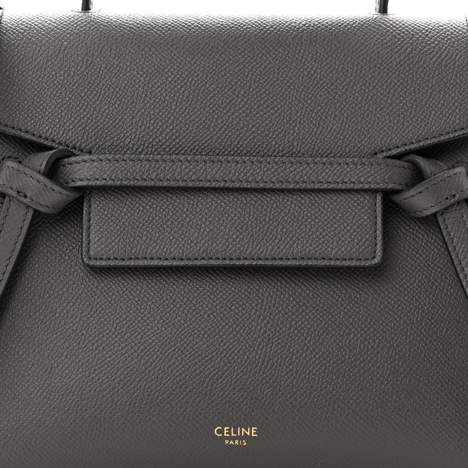 Celine Grained Calfskin Nano Belt Bag Grey 8 of 10
