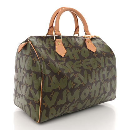 Louis Vuitton Monogram Graffiti Speedy 30 Kaki 3 of 10