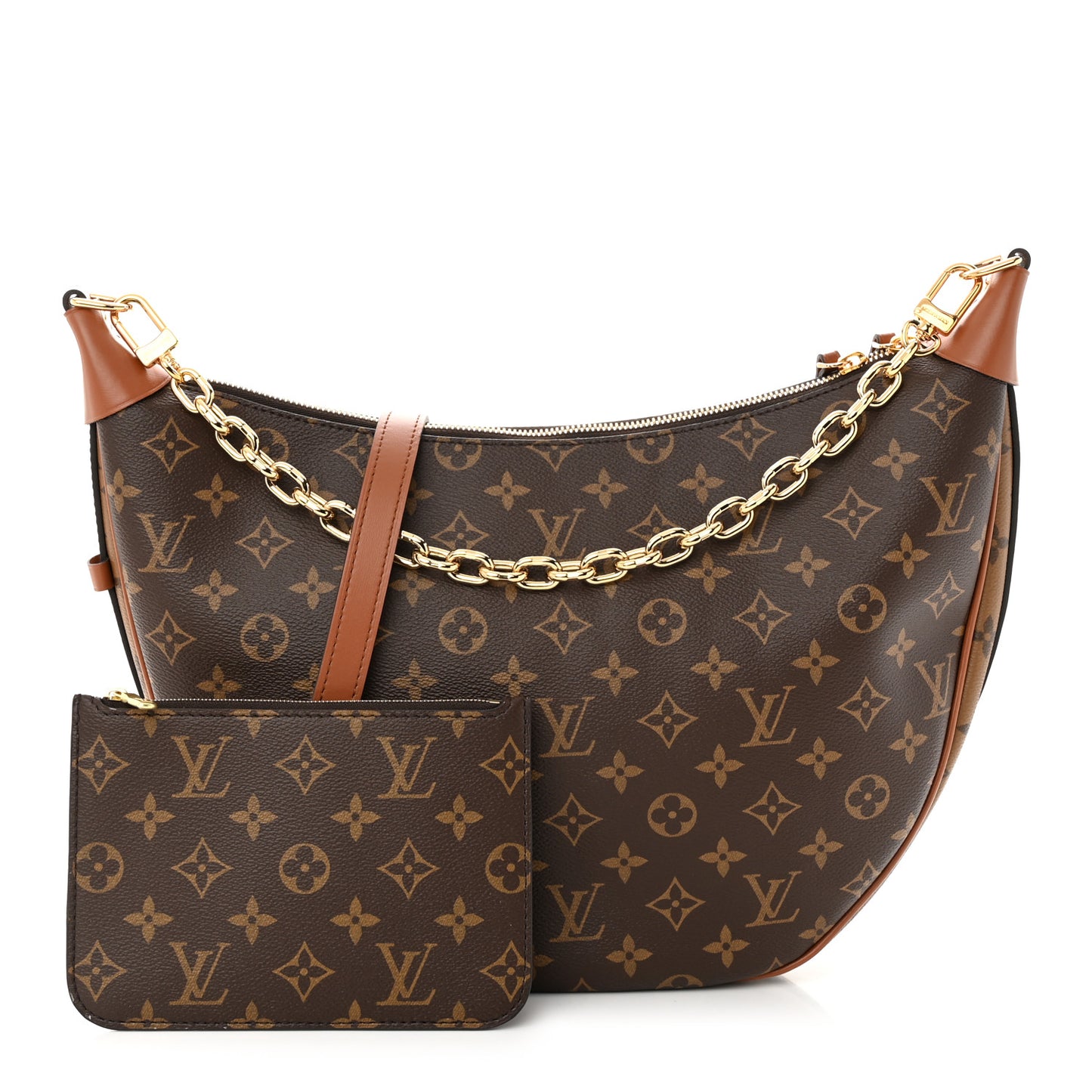 Reverse Monogram Loop Hobo