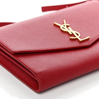 Saint Laurent Grain De Poudre Mini Uptown Crossbody Bag Red 10 of 11
