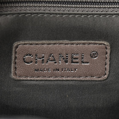 Chanel Lambskin Quilted Tote Black White 6 of 17