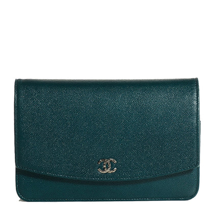 Chanel Caviar Sevruga Wallet on Chain WOC 1 of 8