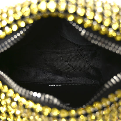 Alexander Wang Mesh Crystal Rhinestone Mini Heiress Pouch Porcelain 6 of 10