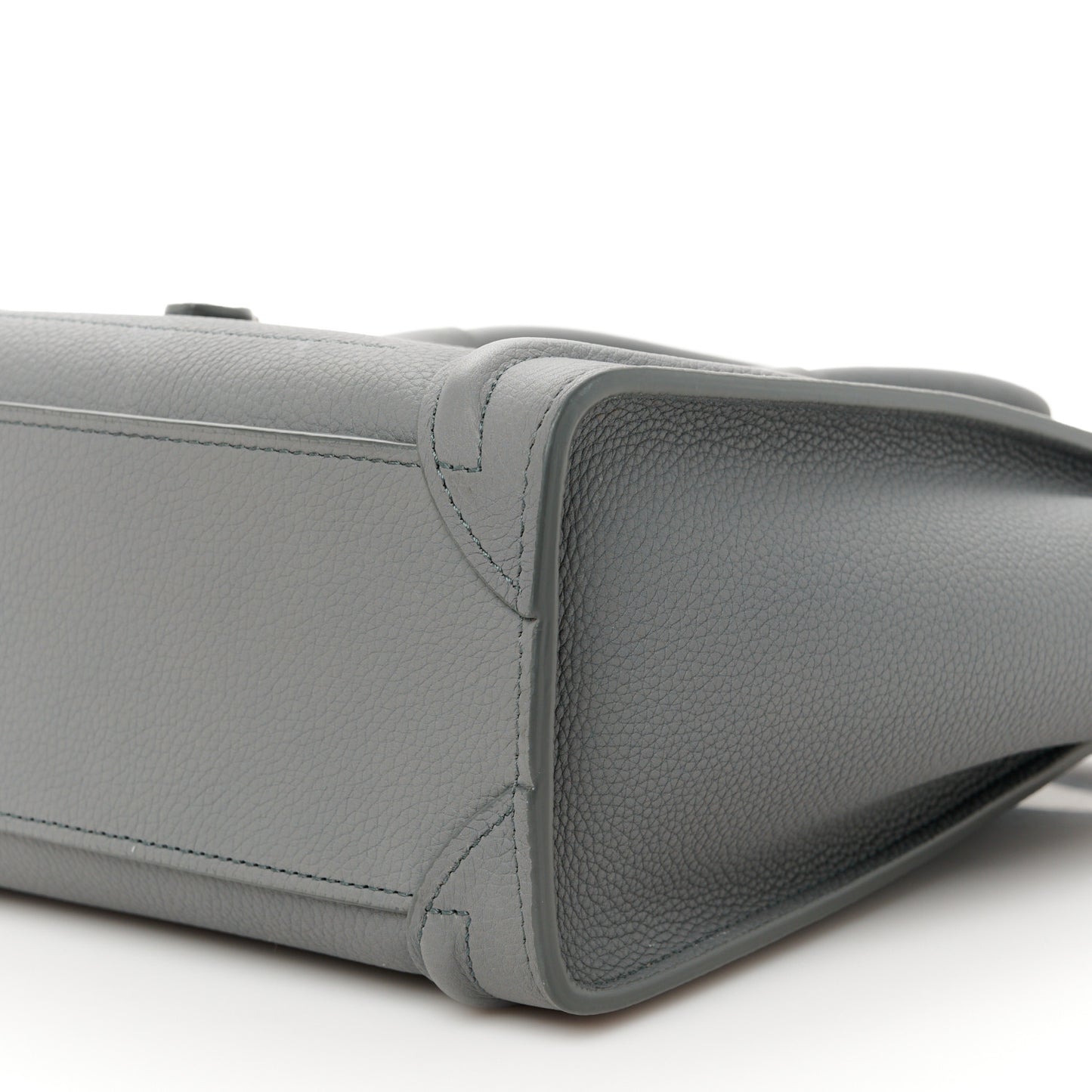 Drummed Calfskin Nano Luggage Kohl