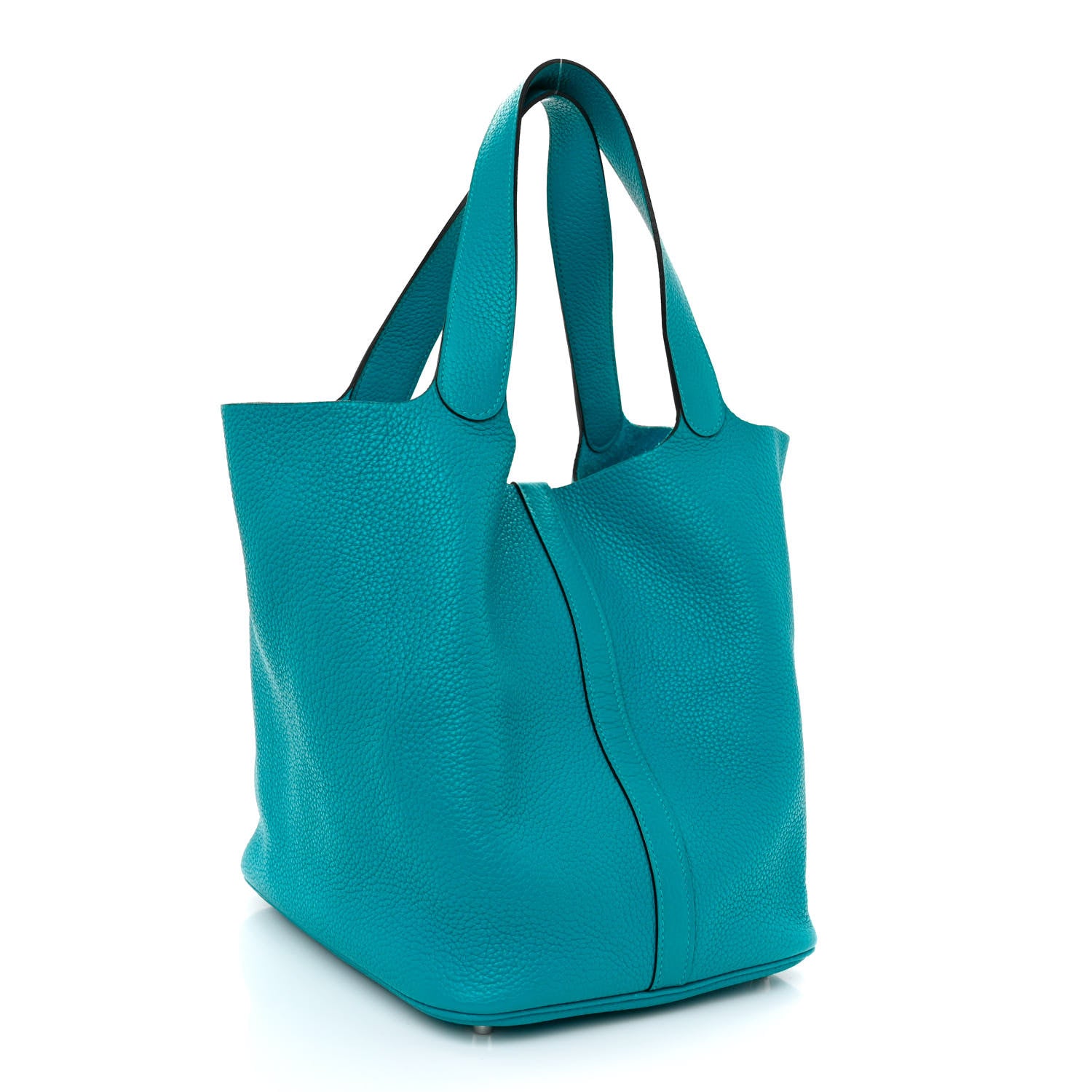 Hermes Taurillon Clemence Picotin Lock 26 GM Turquoise 3 of 10