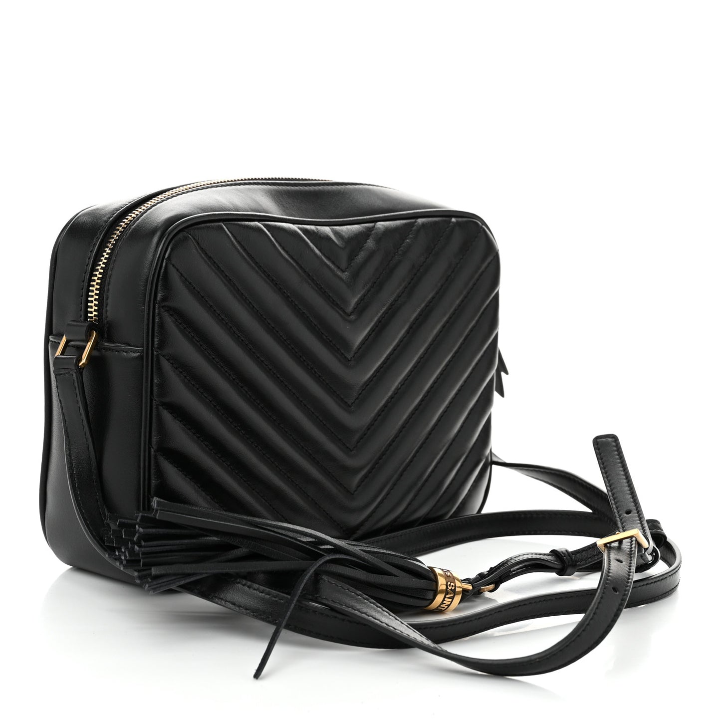 Calfskin Matelasse Monogram Lou Camera Bag Black