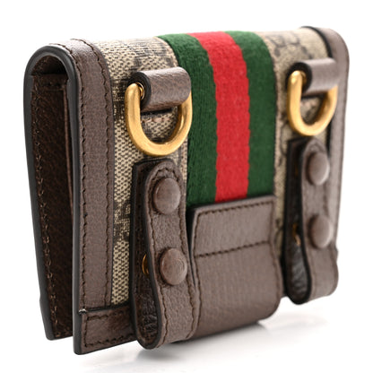 Gucci GG Supreme Monogram Web Mini Ophidia Crossbody Bag Detachable Wallet Beige Ebony 13 of 16