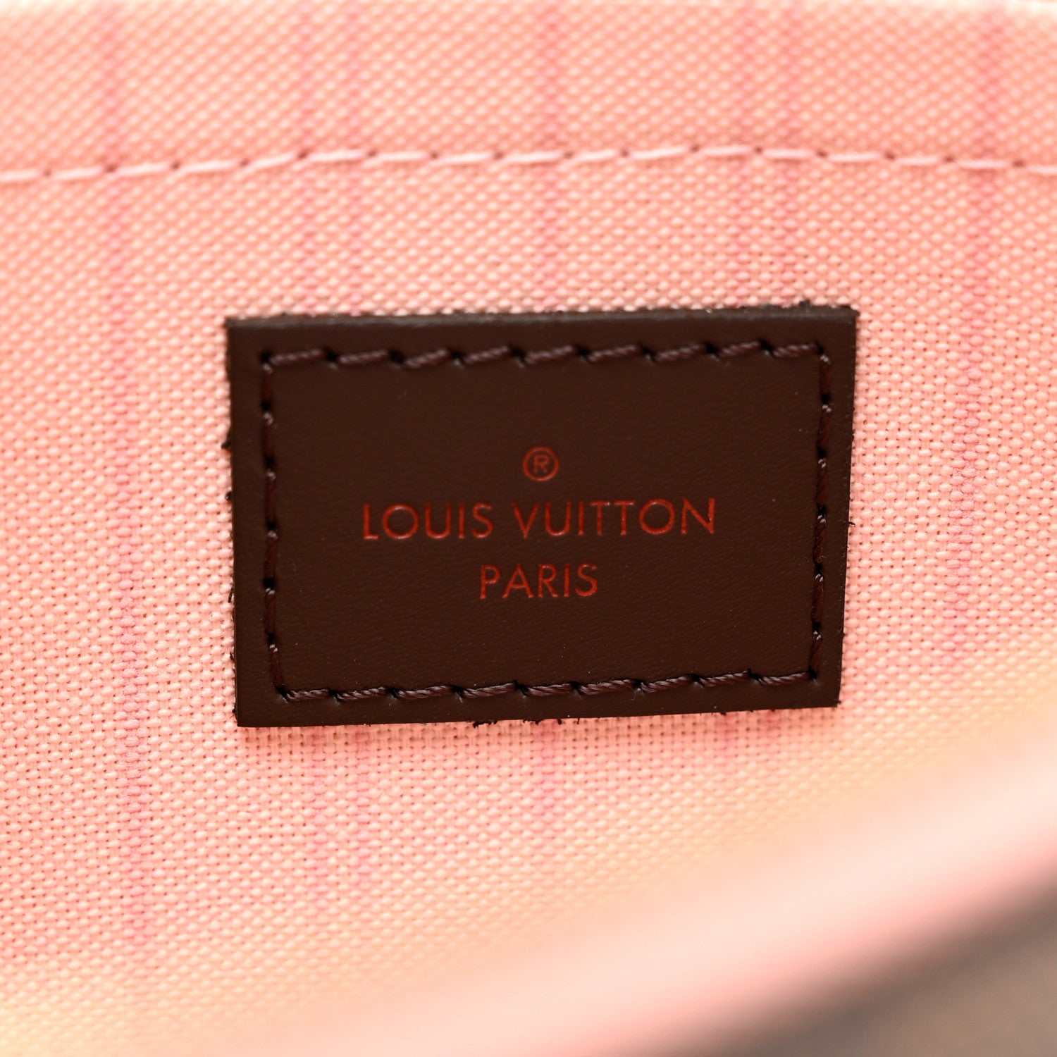 Louis Vuitton Damier Ebene Neverfull MM GM Pochette Rose Ballerine 6 of 6