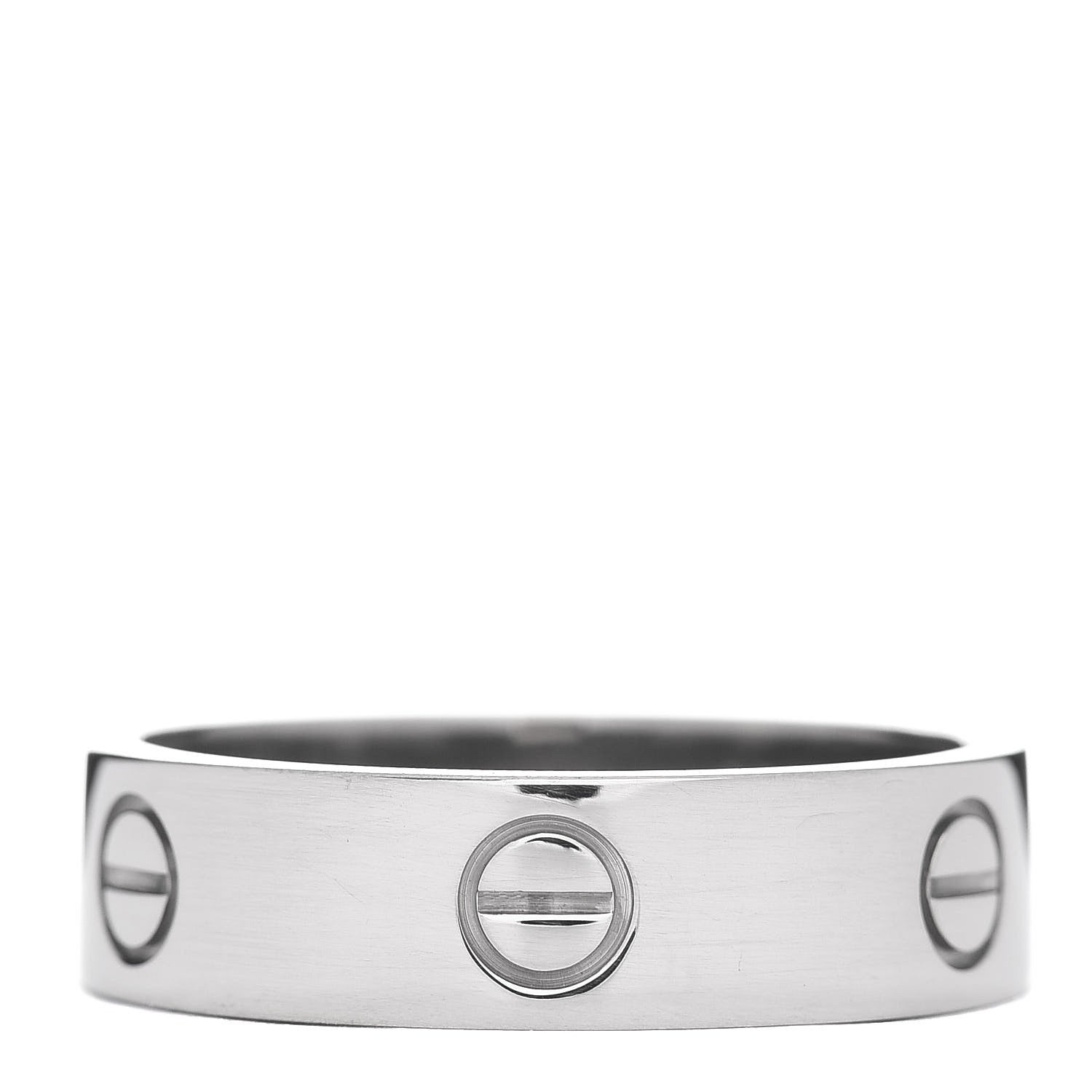Cartier 18K White Gold 5.5mm LOVE Ring 63 10.25 3 of 4
