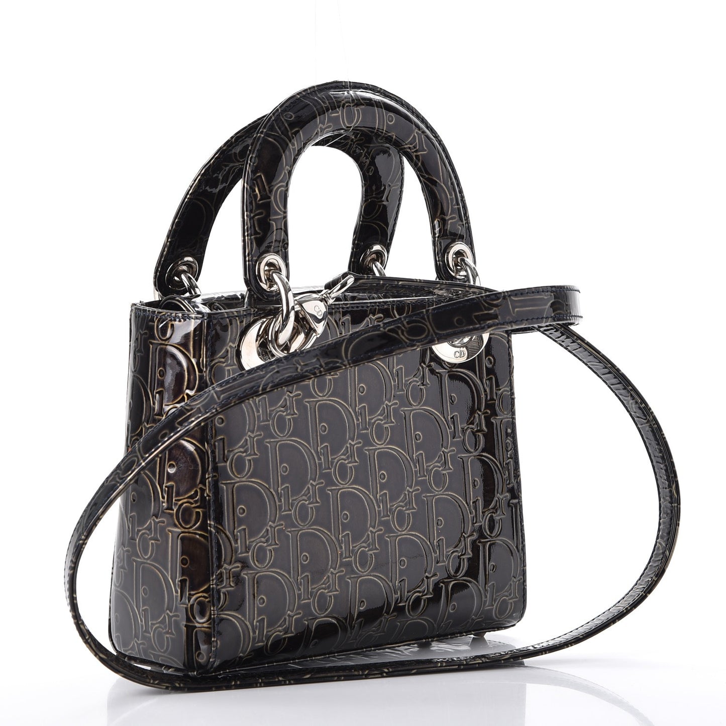 Patent Ultimate Mini Lady Dior Brown