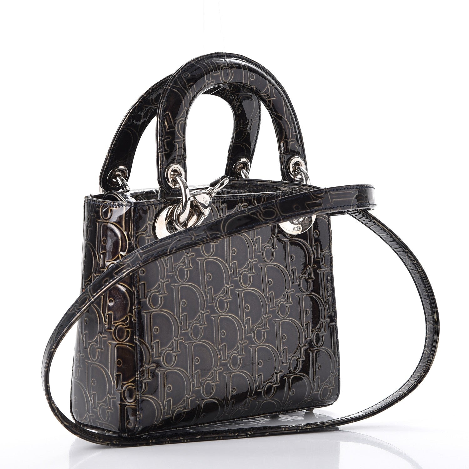 Christian Dior Patent Ultimate Mini Lady Dior Brown 3 of 7