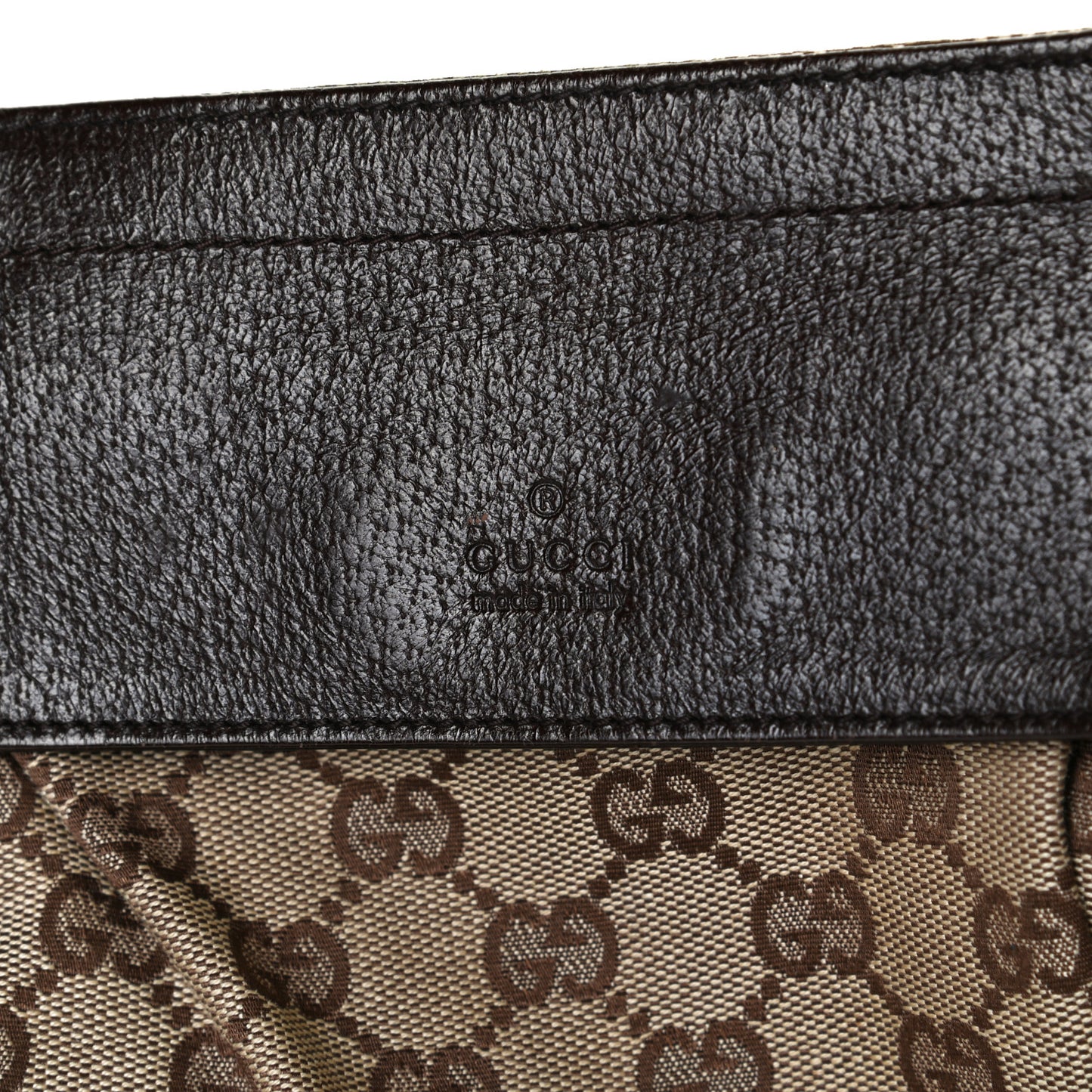 GG Monogram Double Pocket Belt Bag Dark Brown