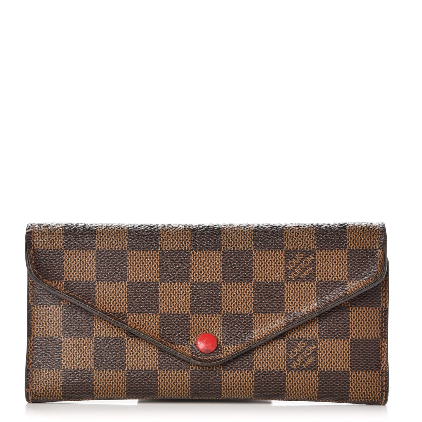 Damier Ebene Josephine Wallet Red
