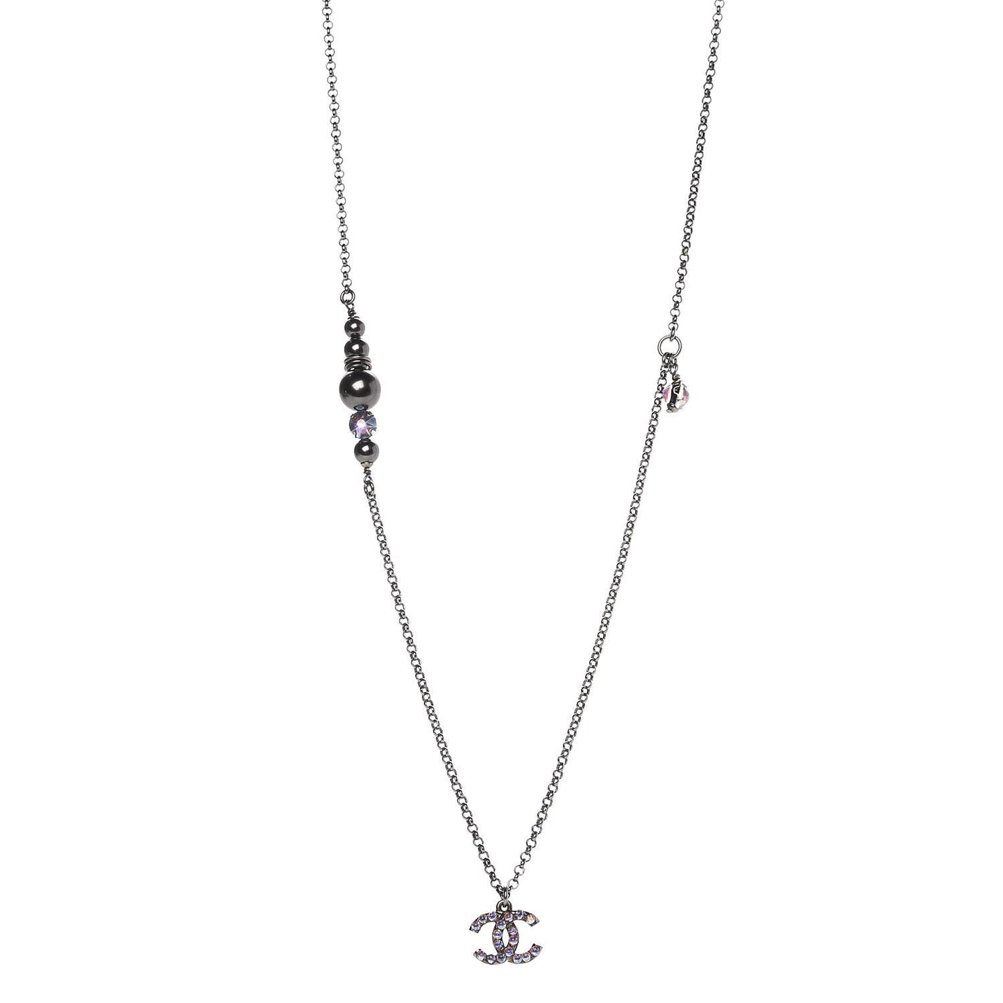 Ruthenium Crystal CC Necklace Iridescent Purple