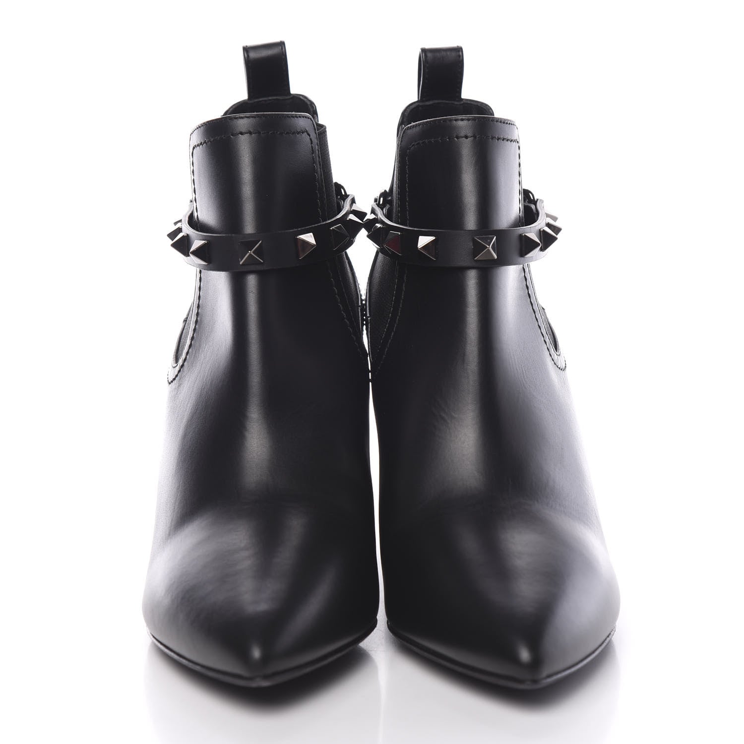 Valentino Garavani Calfskin Rockstud Chelsea 85mm Ankle Boots 36 Black 2 of 10