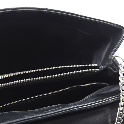 Saint Laurent Calfskin Y Quilted Monogram Medium Loulou Chain Satchel Black 4 of 11