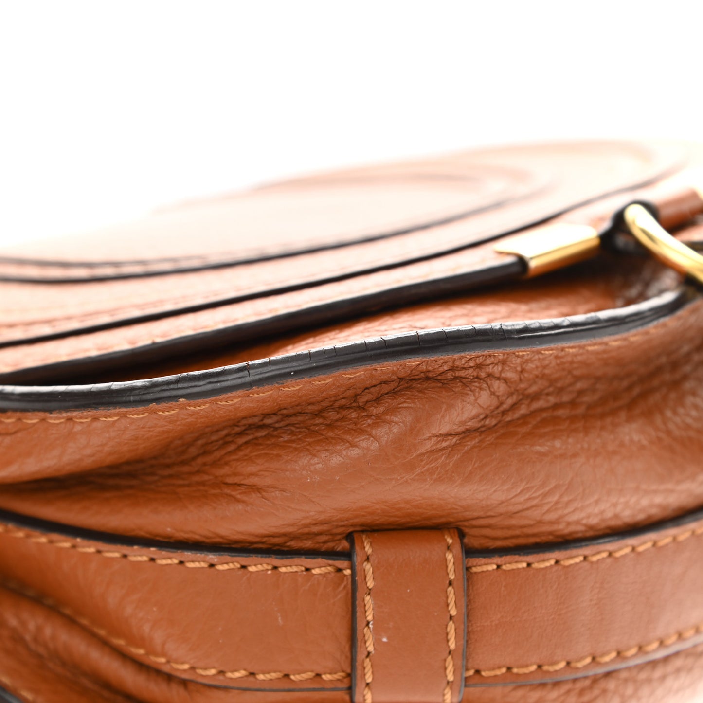 Calfskin Mini Marcie Round Crossbody Bag Nut