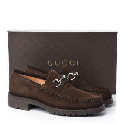 Gucci Suede Mens Horsebit Lug Sole Loafers 8.5 Jasper 11 of 11