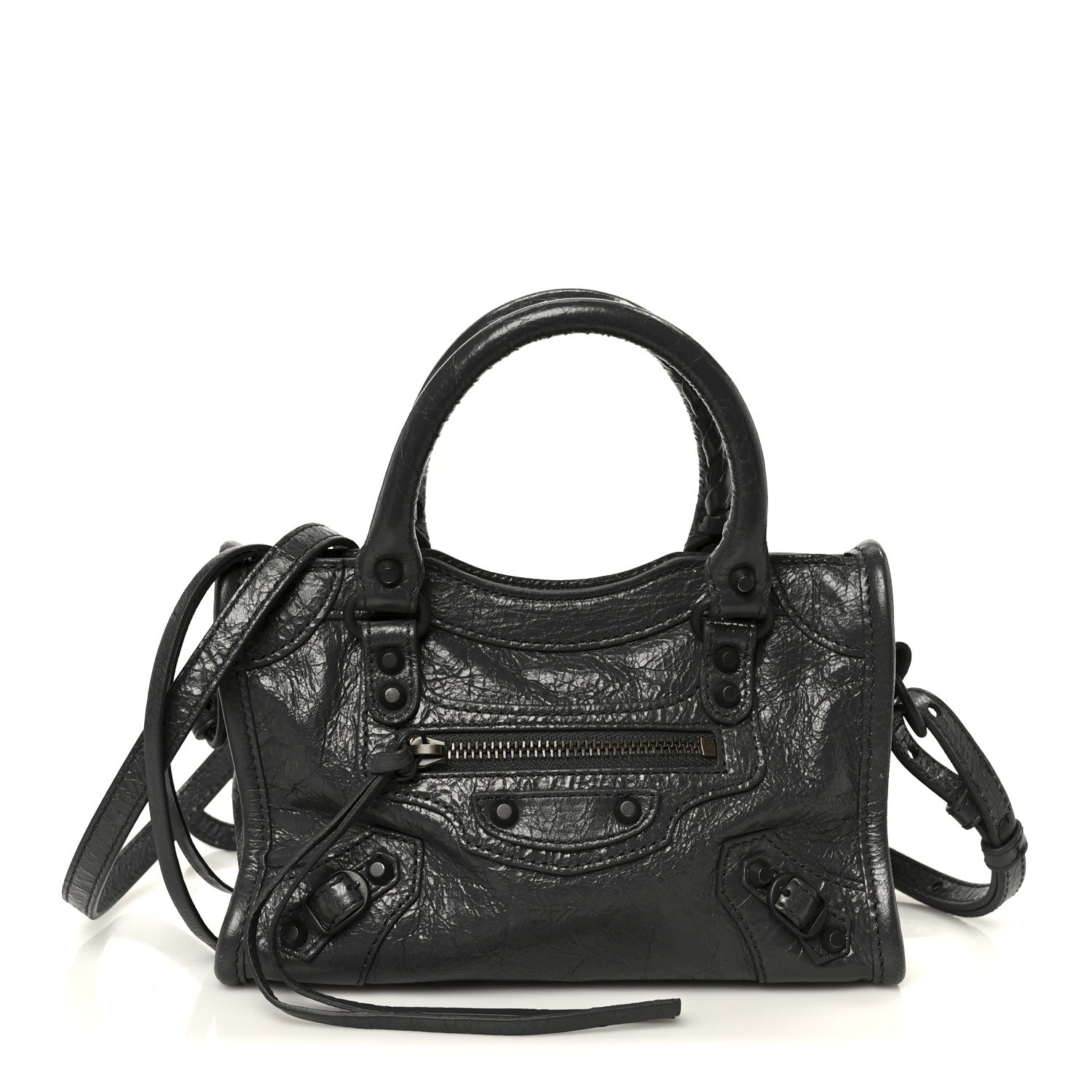Balenciaga Agneau Arena Storico Classic Hardware Nano Le City Grey 1 of 10
