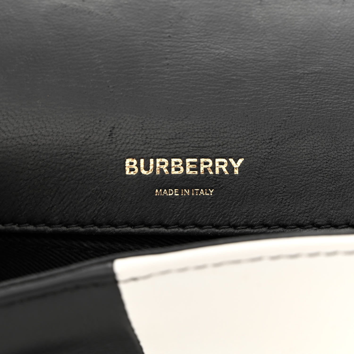 Burberry Lambskin Quilted Small Lola Bag White Black 6 of 14