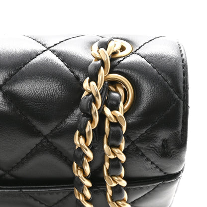 Chanel Shiny Lambskin Quilted Mini Maxi CC Flap Black 13 of 13