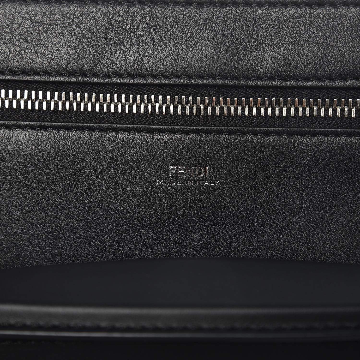 Fendi Vitello Baltico Dolce Nappa Lace Up Small Dotcom Click Chain Satchel Black 10 of 12