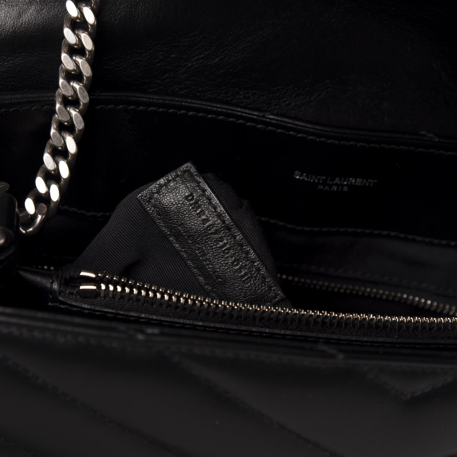 Saint Laurent Calfskin Y Quilted Monogram Medium Loulou Chain Satchel Black 8 of 11