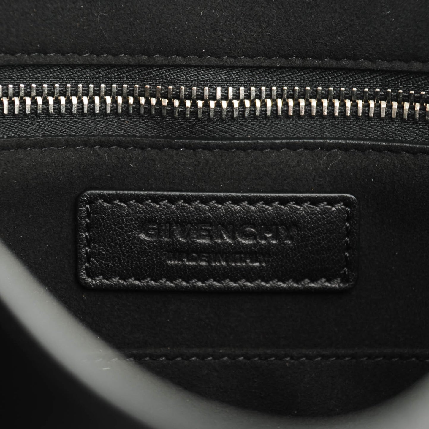 Grained Calfskin Small Shark Lock Satchel Black