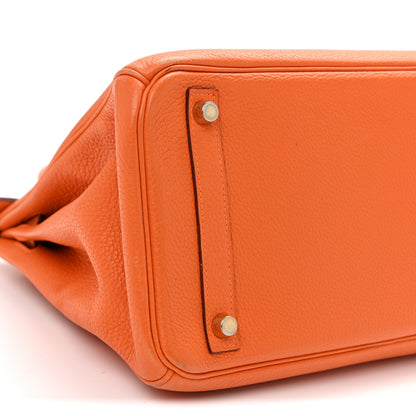 Hermes Taurillon Clemence Birkin 30 Orange 9 of 14