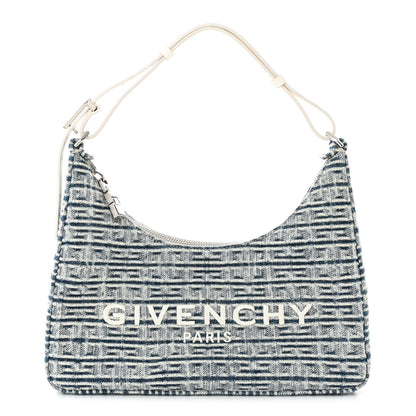 Givenchy Denim 4G Logo Small Moon Cut Out Shoulder Bag Light Blue 1 of 10