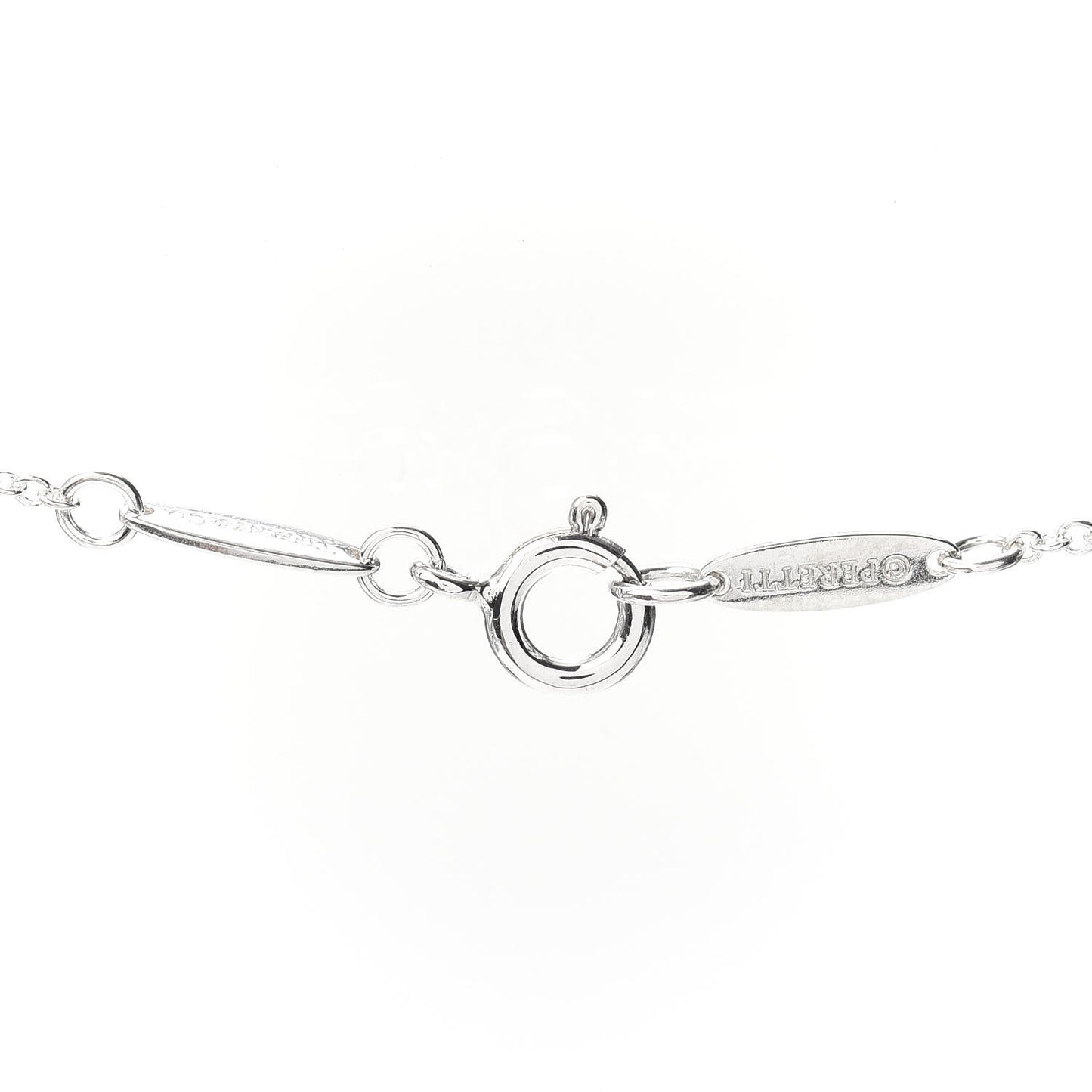 Sterling Silver 16mm Elsa Peretti Open Heart Pendant Necklace