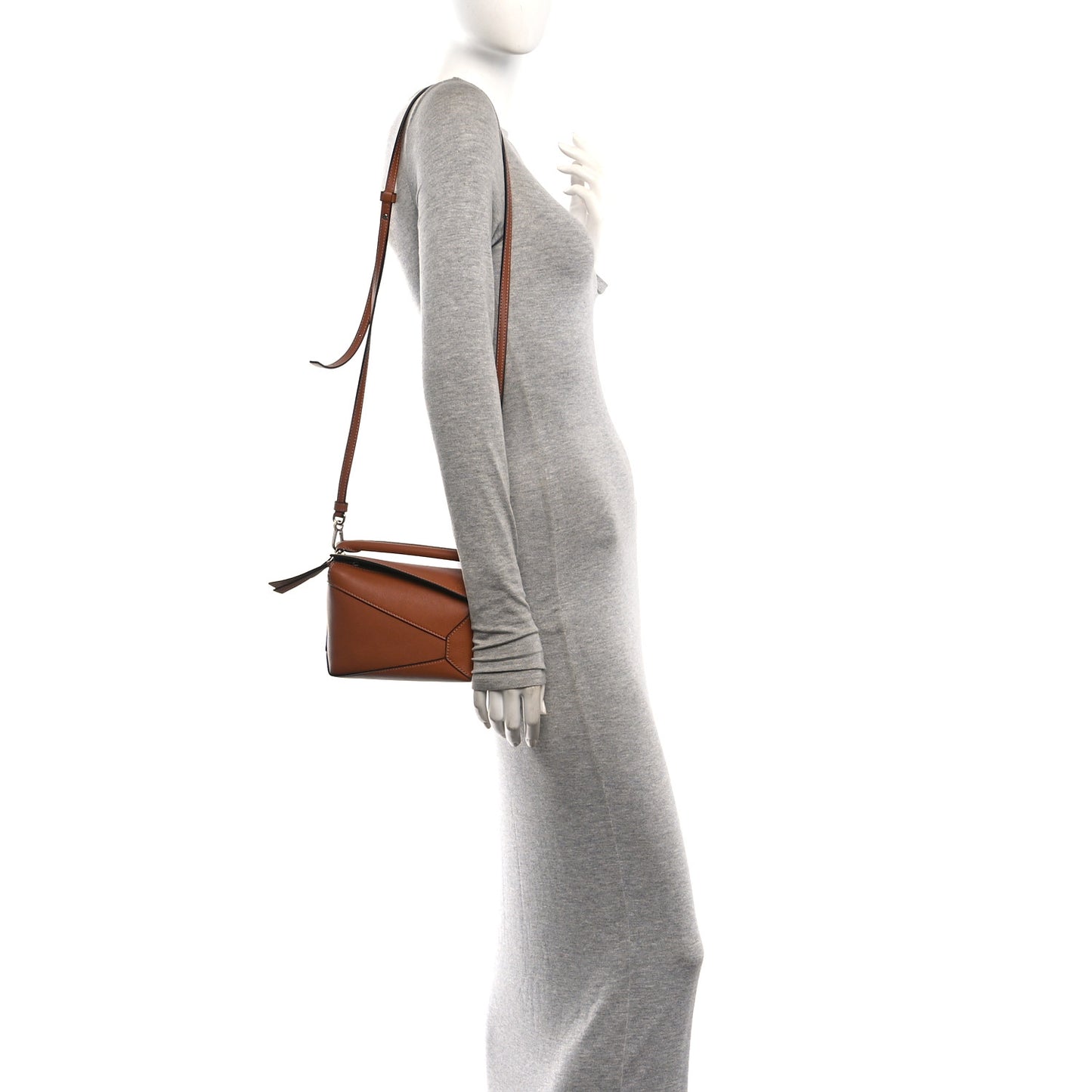 Calfskin Mini Puzzle Edge Bag Tan