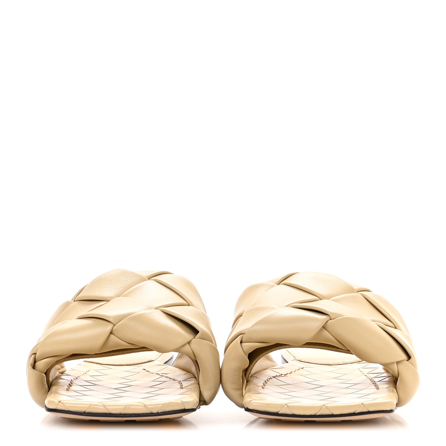 Bottega Veneta Nappa Maxi Intrecciato Lido Flat Sandals 37 Cane Sugar 3 of 8