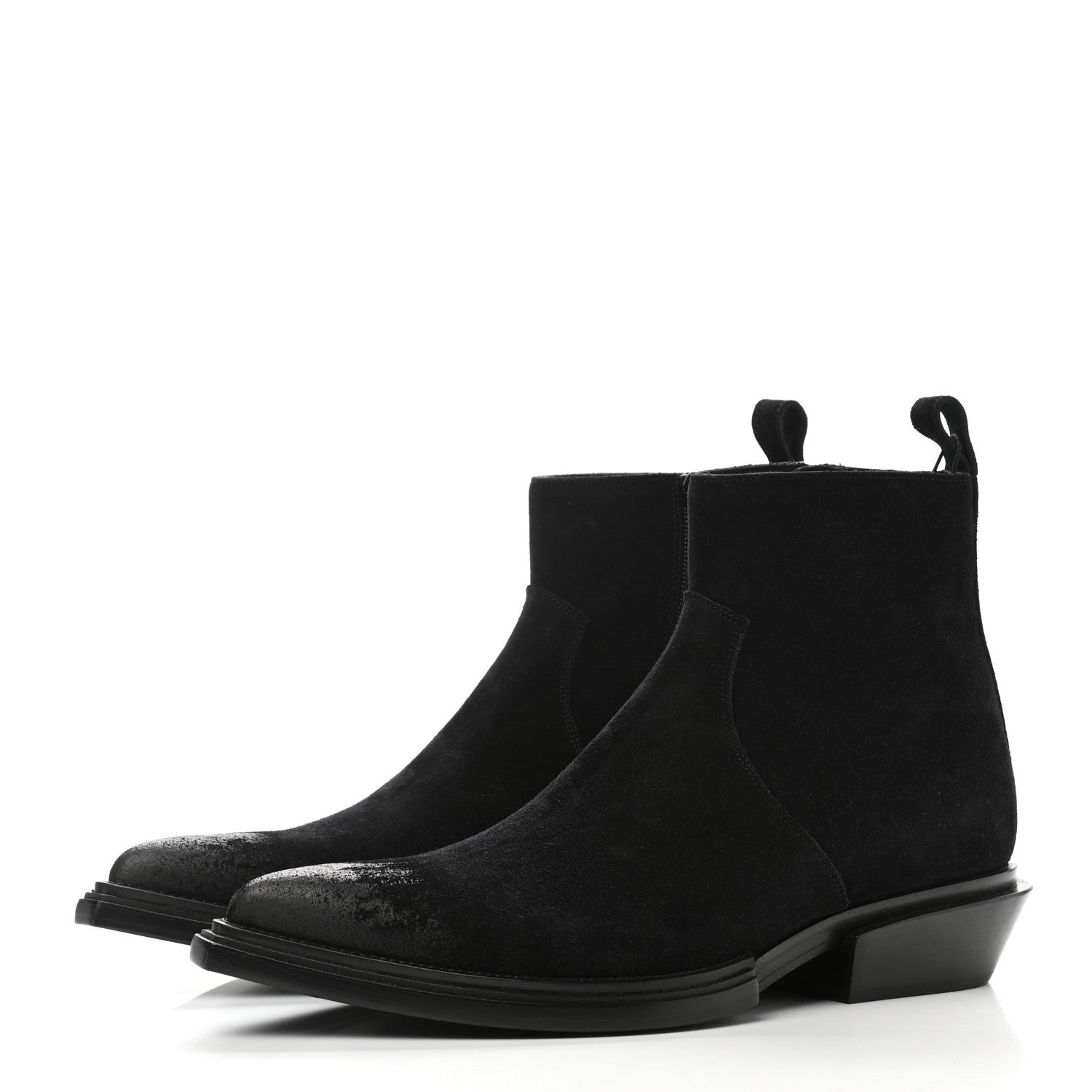 Balenciaga Suede Mens Santiag Western Boots 44 Black 3 of 13