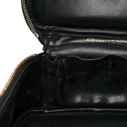 Chanel Lambskin Vanity Cosmetic Case Black 13 of 21