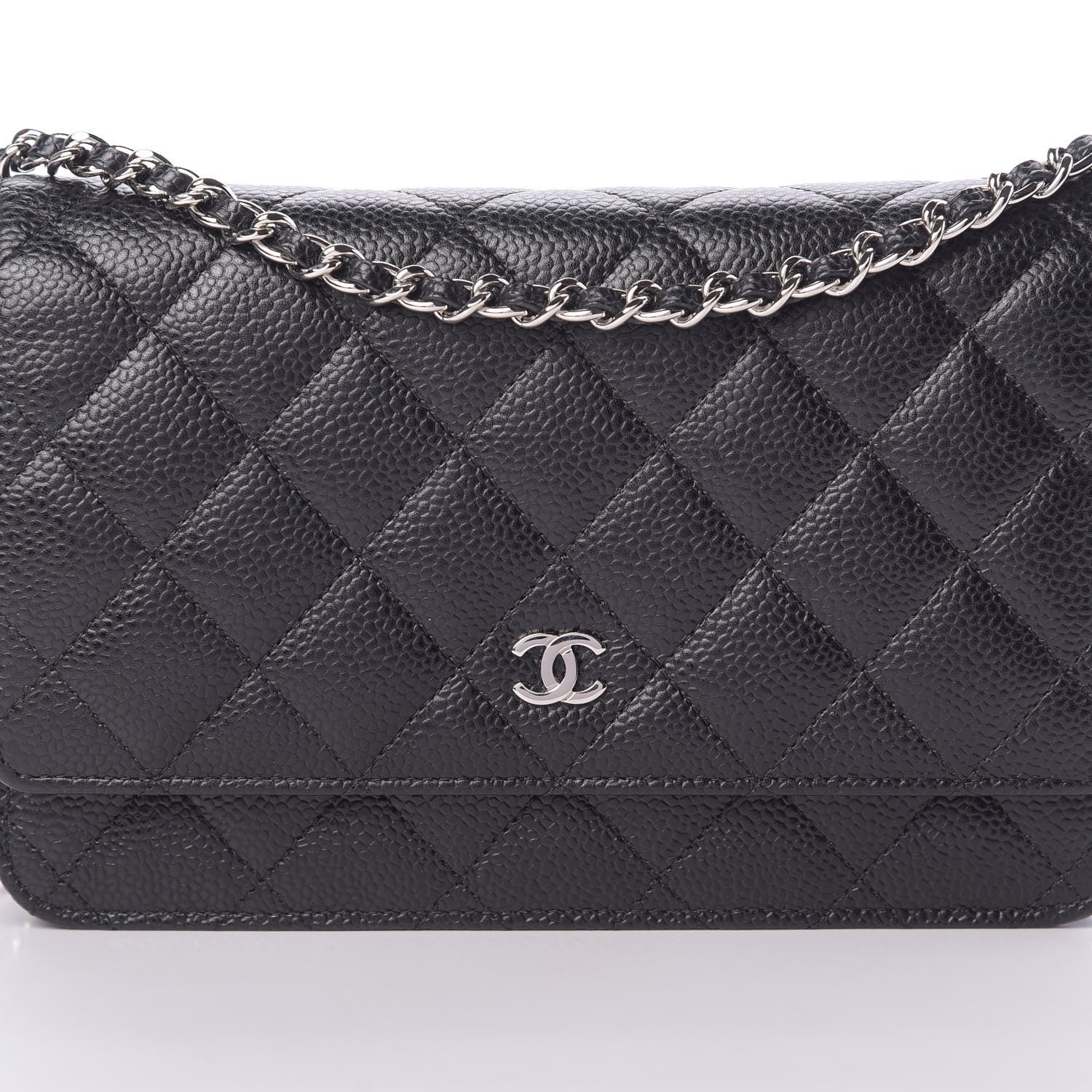 Chanel Caviar Quilted Wallet On Chain WOC Black 9 of 12