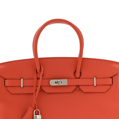 Hermes Taurillon Clemence Birkin 35 Capucine 8 of 14