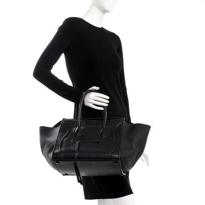 Celine Supple Calfskin Medium Phantom Luggage Black 2 of 8