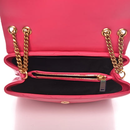 Saint Laurent Calfskin Y Quilted Monogram Small Loulou Chain Satchel Fresh Fuxia 5 of 11